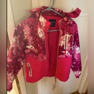 Girls waterproof shell jacket, girls size 9-10 youth NEW with tags